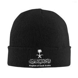 Berets Kingdom Of Saudi Arabia Beanie Cap Unisex Winter Warm Bonnet Homme Knitting Hats Arabic Calligraphy Emblem Skullies Beanies Caps