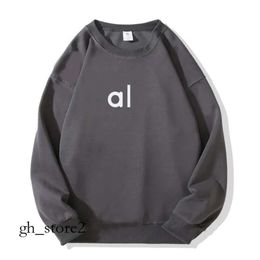 AL Women Yoga Outfit Perfectly Oversized Sweatshirts Sweater Loose Long Sleeve Crop Top Fitness Workout Crew Neck Blouse Gym Aloo Hoodie 285