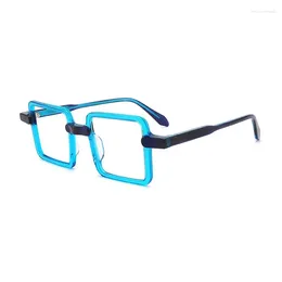 Sunglasses Frames Acetate Square Eyeglass Frame Candy Colour Personalised Men Glasses Embellish Prescription Optical Women Myopia Reading