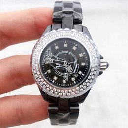 68% OFF watch Watch Ceramic 33mm water resistant Luxury womens quartz Gift luxury ch09