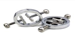 Female Adjustable Metal Stainless Steel Bondage Rings Of Nipple Press Clips Squeeze Clamps Kit Device Stimulator Breast Adult BDSM1746826