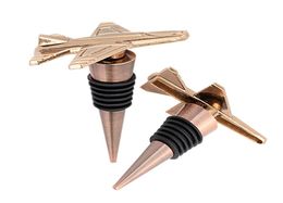 50pcslot Aeroplane Wine Stopper plane Bottle Stopper Wine Cork Bottle Plug Gift Bar Wine Accessories4249824