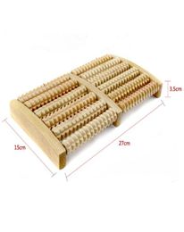 Foot Massage New Wooden Foot Roller Wood Care Massage Reflexology Relax Relief Massager Spa Gift2528072