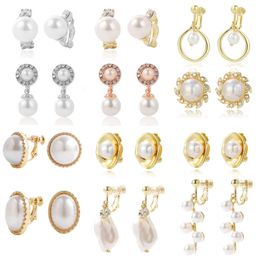 Baroque Earrings, Minimalist Bone for Women Without Holes, High-end Pearl Ear Clip