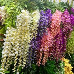 110cm Wisteria Wedding Decor 6 colors Artificial Decorative Flowers Garlands for Party Wedding Home For Free Shipping 2024304