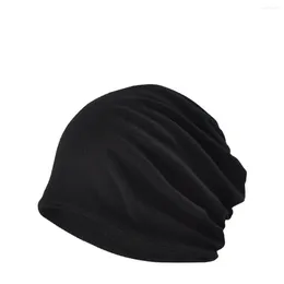 Berets Winter Hats For Men Cotton Knitted Ear Protection Windproof Solid Colour Keep Warm Cycling Beanie Casual Outdoor Baggy Cap