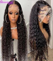 13x4 Transparent Brazilian Water Wave Lace Front Wig 100 Remy Human Hair Lace Wigs HD 5X5 Lace Closure Wig Curly Human Hair Wig1623994425