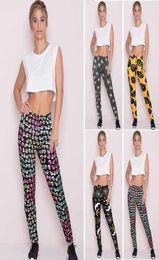 Autumn Women Halloween High Waist Leggings Casual Skulls Pumpkin Pattern Female Trouser Slim Pencil Pants 5 Colours Plus Size 2XL 21195564