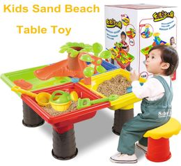 22Pcs Sand Water RoundSquare Table Box Kids Children Outdoor Activity Beach Toy Play Set Four Separated Bright Colour Funny Toy4384398