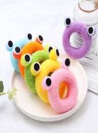 Cute frog bands girl ring elastic rubber band Korean children039s headdress hair accessories8497192