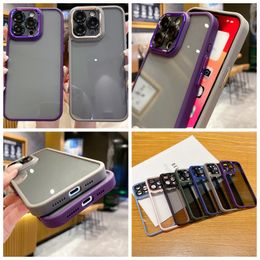 Fashion Metal Fine Hole Bling Cases For Iphone 15 Plus 14 Pro Max 13 12 11 Hard PC Plastic Soft TPU Silicone Luxury Dual Color Hybrid Clear Transparent Mobile Phone Cover