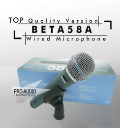 Top Quality Version Beta58a Vocal Karaoke Handheld Dynamic Wired Microphone BETA58 Microfone Mike Beta 58 A Mic3338699