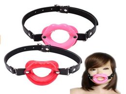 PU Leather Rubber Lips Sex Games O Ring Open Mouth Oral Sex Gag BDSM Fetish Bondage Restraints Erotic Toysfor Couples8173718