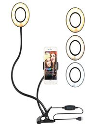 Selling Selfie Ring Light with Cell Phone Holder for Live Stream and Makeup LED Camera Light With Long Arms for iPhone Andro3238147