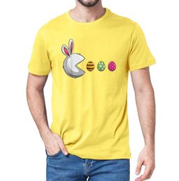 Men039s T Shirts Unisex Happy Easter Day Egg Eat Funny TShirt Cotton Short Sleeve TShirt Streetwear Soft Tee6603516