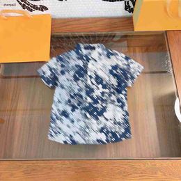 Luxury Child Shirt Gradient camouflage printing baby short sleeved Size 110-160 CM kids designer clothes girls boys Blouses 24Feb20