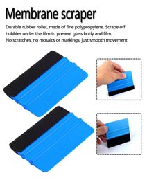 Double Sided Car Felt Squeegee Vinyl Film Wrap Blue Scraper Tools Car Sticker Tools Auto Modification Styling Accessories Red Blue6853952