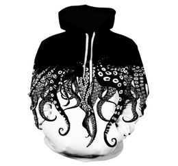 Men039s Hoodies Sweatshirts 2021 Autumn And Winter 3D Printing Octopus Tentacles Hoodie Women039s Pullover Casual Fashion 8258403