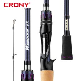 Rods CRONY Bass Fishing Rod 1.96m 1.98m 2.01m MH ML M L FUJI Guide Ultralight High Sensitivity Spinning Casting Rod