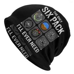 Berets Funny Pilot Quote Cockpit Airplane Flight Intruments Lover Spring Autumn Soft Beanie Hats Bonnet Sport Pullover Fitness