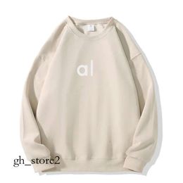 AL Women Yoga Outfit Perfectly Oversized Sweatshirts Sweater Loose Long Sleeve Crop Top Fitness Workout Crew Neck Blouse Gym Aloo Hoodie 544
