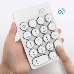 Keyboards Wireless Number Keypad Accounting Keyboard Ireless Digital Keyboard USB Number Pad 18 Keys Mini Numeric Keypad for Laptop PC