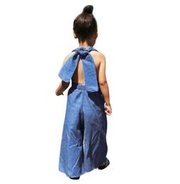 Toddler Baby Kids Girls Solid Laceup Overall Pants Trousers Loose Pants Clothes Outfit Cotton Baby good quality Set new clothes2300856