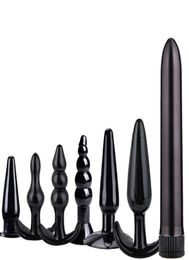 7PCS Adult Diary Soft Silicone Anal Butt Plugs Dildo Massaging Vibrator Kit Set Beginner Adult Sex Toys for MenWomen Y2004222163328