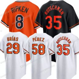 2024 Custom Baltimore''Orioles''Men women Youth 35 Adley Rutschman 8 Cal Ripken Jr. 29 Ramon Urias 58 Cionel Perez 45 Keegan Akin 53 Baumann 74 Bautista Baseball Jersey