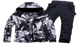 2020 Men Snowboard Clothing Trouser Ski Suit Skiing Jacket Pant Super Warm Outdoor Sport Wear Male Windproof Waterproof Winter12205614