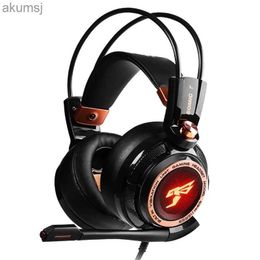 Cell Phone Earphones Somic G941 ANC Stereo Over-Ear Gaming Headset Wired Gaming Headphone With MIC USB LED Light Active Noise Cancellation YQ240304