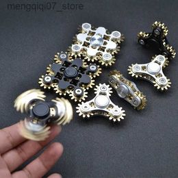 Beyblades Metal Fusion New Gears Fidget Spinner Fingertip Finger Top Gyro Metal Toys EDC ADHD Fidget Hand Spiner Spiral Desktop Anti Stress Finger Game L240304