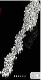 luxury fashion Rhinestone adornment Belt Wedding Sashes accessories Belt 100 handmade selling Bridal1722012