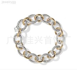 24SS Designer David Yumans Yurma Jewellery Aa Oval Chain Double Loop Bracelet Popular David