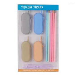 Disposable Cups Straws Silicone Straw Set Reusable Kit For Children's Drinking Tool Mixed Drinks Cocktails Tea And Juice