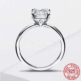 100% 925 Sterling Silver Ring For Women Luxury Zirconia Diamond Jewellery Solitaire Wedding Engagement Ring Gift Accessories XR4512801