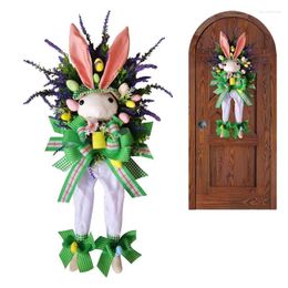 Decorative Flowers Easter Wreath Day Door Hanging Decorations Colourful Wall Oranments Accessories
