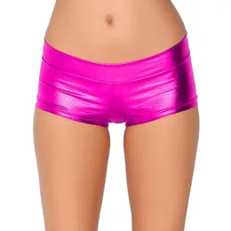 Women's Shorts Womens Shiny Metallic Carnival Pants Dance Bottoms