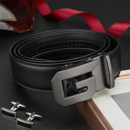 New Men's Automatic Buckle Belt Mens Business Pure Leather Belts Fashion Wholesale Belt's Designer Belt High Quality 3 Colours Available