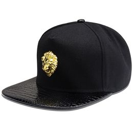 Men Women Rivet Lion Head Skull SunShade Baseball Cap Summer Sport Sunscreen Hip Hop Punk Adjustable Cotton Flat Hats P53 210331333N