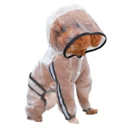 Raincoats Dog Raincoat Dog Clothes Transparent Raincoat Light Waterproof Coat for Dogs Pet Cloak Small Dog Cat Chihuahua TeddyJumpsuit