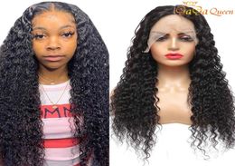 13x4 Malaysian Human Hair Lace Frontal Wig Unprocessed Deep Wave Lace Wigs Nature Colour Deep Wave Frontal Wig2779454