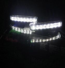 2pcs 8 LED Universal Car Light DRL Daytime Running Head Lamp Super White83588476834