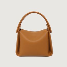 Soft Smoke Box Bag Casual French Dumpling Bag 2024 Spring/Summer New Simple and Versatile Retro One Shoulder Crossbody Handbag cream black brown