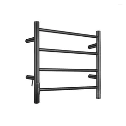 Bath Accessory Set Wholesale Modern Black Electric Heated Warmer Towel Rack