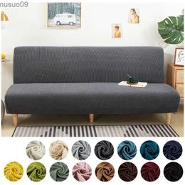 Chair Covers Polar Fleece Armless Sofa Bed Cover Elastic Without Armrest Sofa Bed Covers Anti-Slip Sofa Slipcover For Living Room Home Hotel