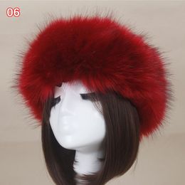 1PC Women Thick Fluffy Faux Fur Russian Cap Lady Head Hat Outdoor Ski Casual Hats Spring Autumn Winter Bomber Hat274e