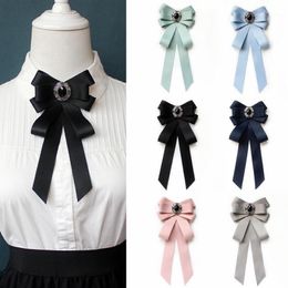 Neck Ties Cravat Female White Shirt Pin Brooch Dress Bow Tie Professional Wear Pins Necktie School Uniform Ribbon Bowtie Accessori2873