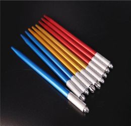 10pcs ermanent Makeup Microblading Pen for 3D Eyebrow Beauty Tattoo Needle Blade Manual Pen for Round Needles Mix Color2566346