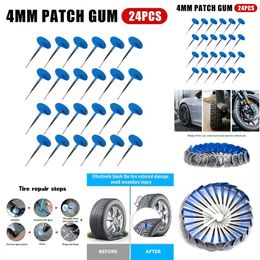 New NEW 24Pcs Tyre Puncture Repair Tubeless Wired Mushroom Plug Patch Kit For Motorcycle Truck Car Professional Tools F3m6